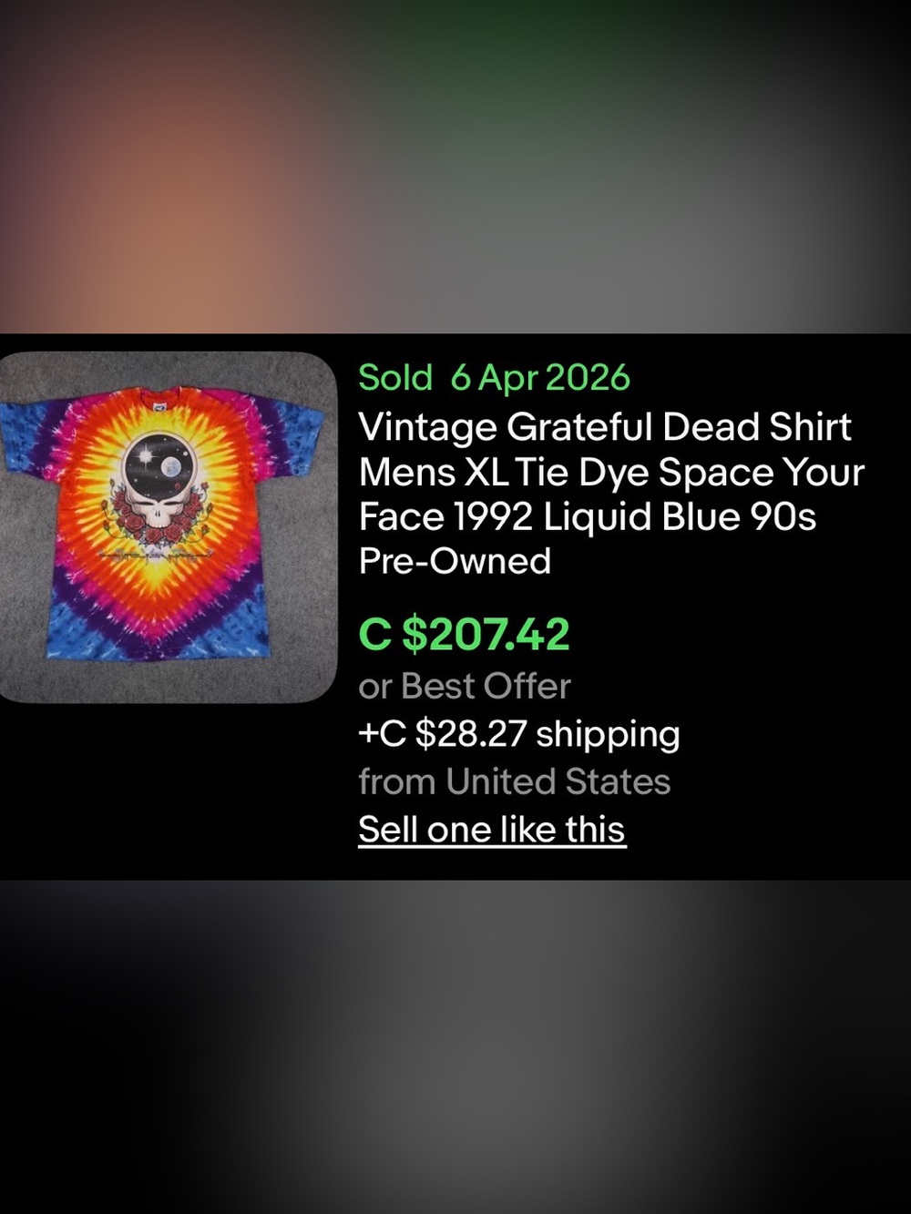 Vintage Grateful Dead T-Shirt / 1992 / Space Your Face / XL / Single Stitch - Picture 11 of 11